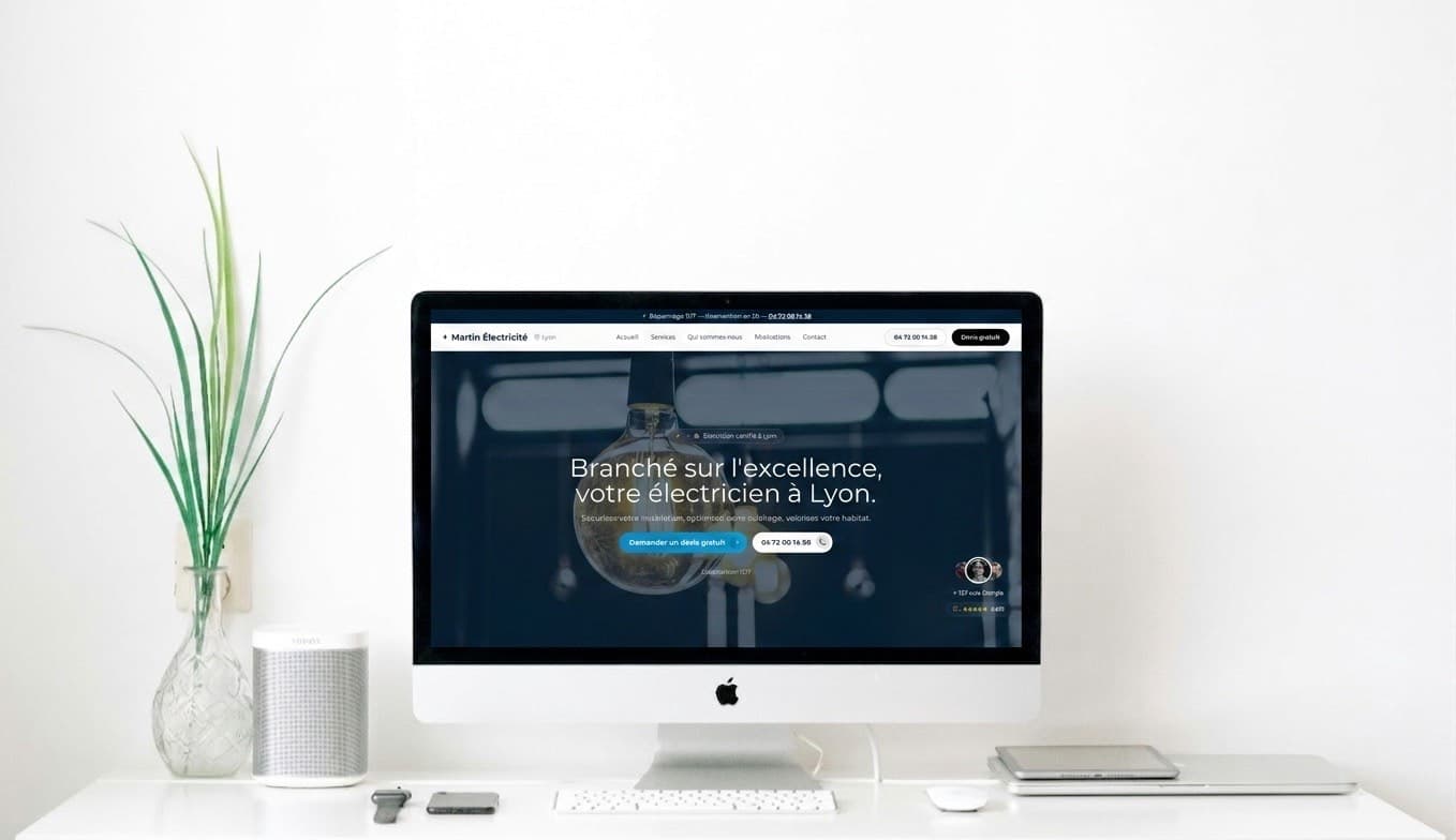 Exemple de site vitrine professionnel livré par site490 en 72h