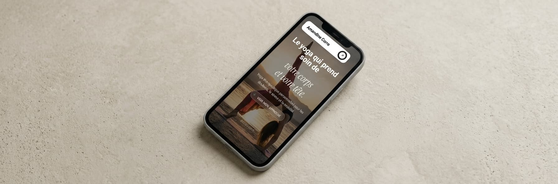 Aperçu du site livré sur mobile